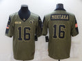 Men’s San Francisco 49ers Joe Montana #16 Brown Jersey