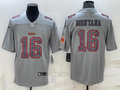 Men’s San Francisco 49ers Joe Montana #16 Gray Atmosphere Jersey
