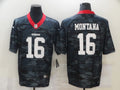 Men’s San Francisco 49ers Joe Montana #16 Gray Camouflage Jersey