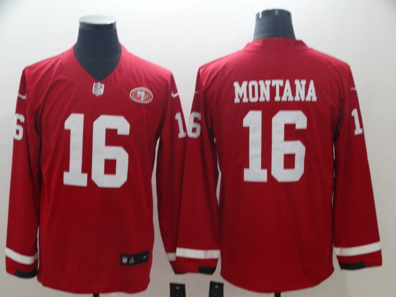 Men’s San Francisco 49ers Joe Montana #16 Red Alternate Jersey