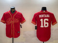 Men’s San Francisco 49ers Joe Montana #16 Scarlet Team Jersey