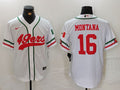 Men’s San Francisco 49ers Joe Montana #16 White Jersey