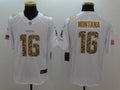 Men’s San Francisco 49ers Joe Montana #16 White Jersey