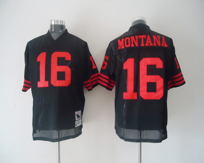 Men’s San Francisco 49ers Joe Montana Mitchell & Ness Black Legacy Jersey