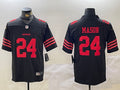 Men’s San Francisco 49ers Jordan Mason #24 Black Jersey