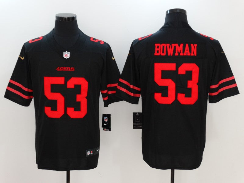 Men’s San Francisco 49ers Navoro Bowman #53 Black Jersey