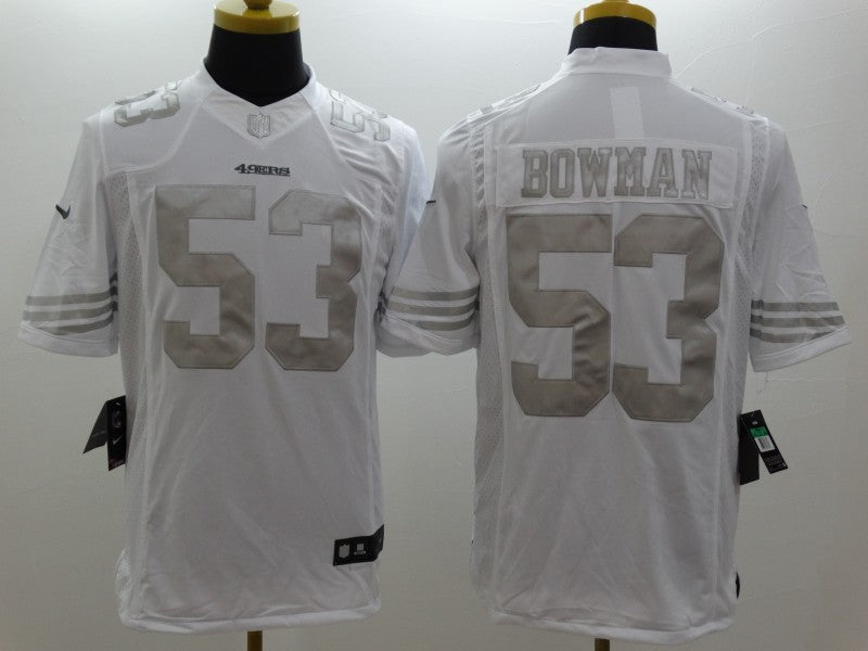 Men’s San Francisco 49ers Navoro Bowman #53 White Jersey