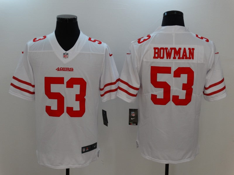 Men’s San Francisco 49ers Navoro Bowman #53 White Jersey