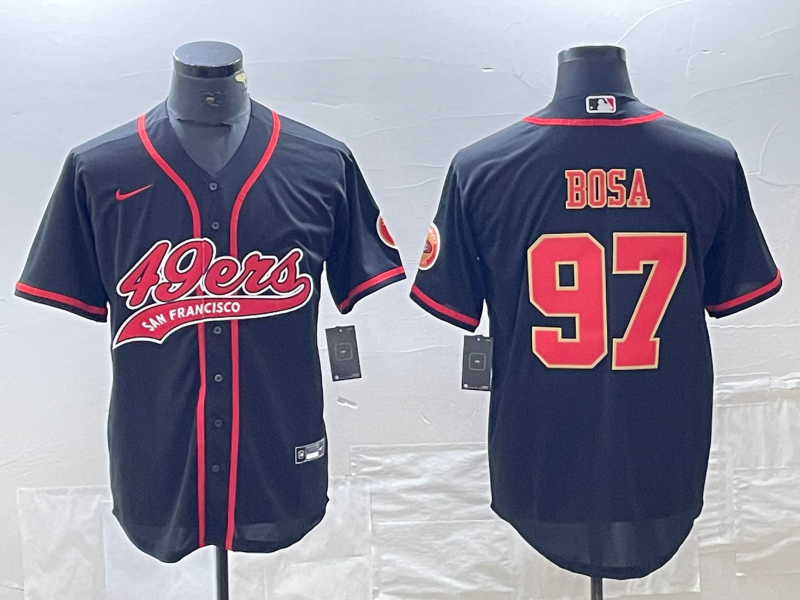 Men’s San Francisco 49ers Nick Bosa #97 Black Jersey Joint Edition