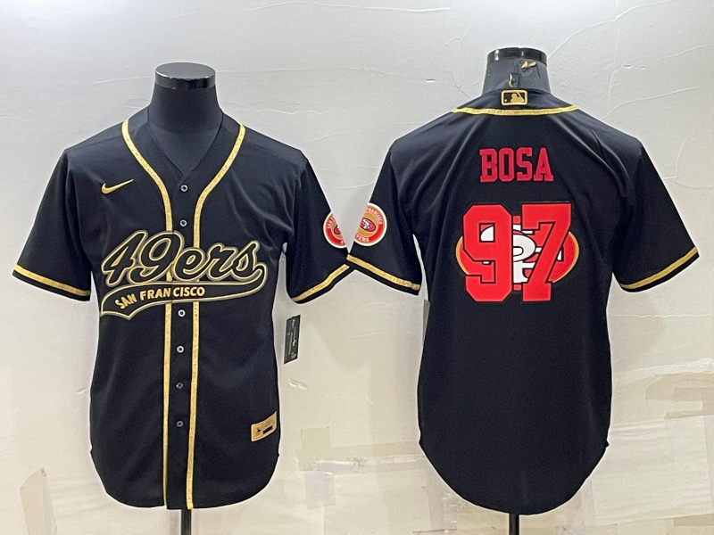 Men’s San Francisco 49ers Nick Bosa #97 Black Jersey Joint Edition