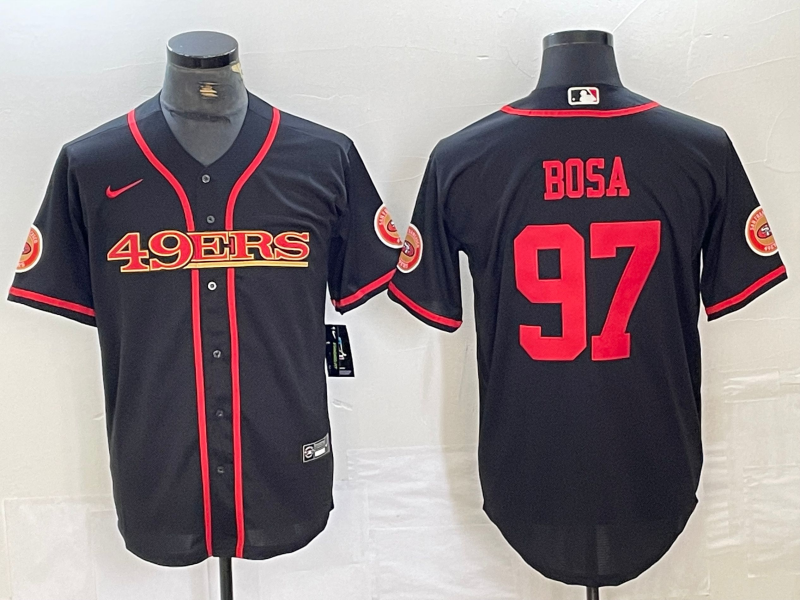 Men’s San Francisco 49ers Nick Bosa #97 Black Joint Edition Jersey