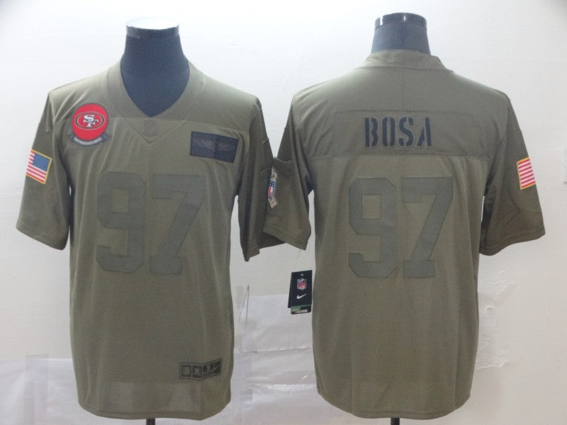 Men’s San Francisco 49ers Nick Bosa #97 Brown Authentic Jersey