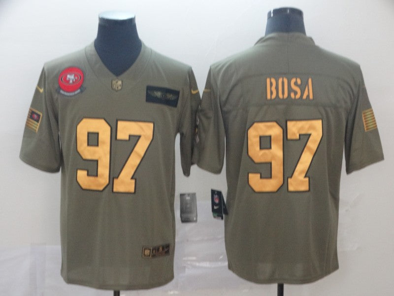 Men’s San Francisco 49ers Nick Bosa #97 Brown Jersey