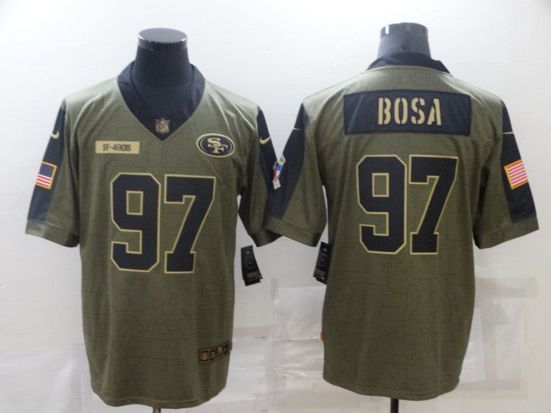 Men’s San Francisco 49ers Nick Bosa #97 Brown Jersey