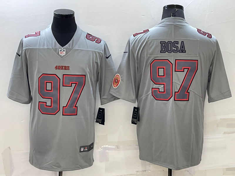 Men’s San Francisco 49ers Nick Bosa #97 Gray Atmosphere Jersey