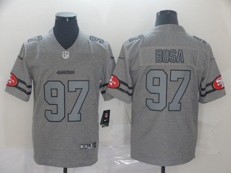 Men’s San Francisco 49ers Nick Bosa #97 Gray Jersey