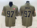 Men’s San Francisco 49ers Nick Bosa #97 Olive 2022 Salute To Service Retired Limited Jersey