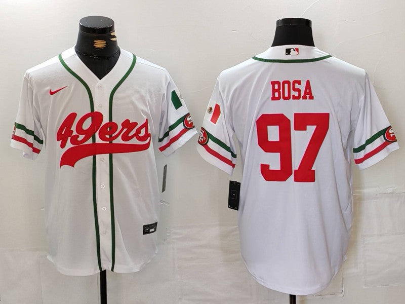 Men’s San Francisco 49ers Nick Bosa #97 White Jersey