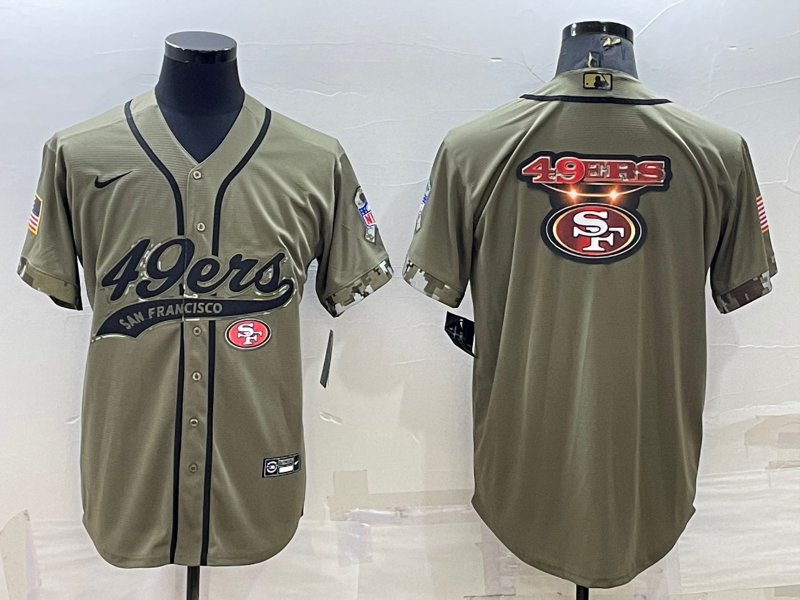 Men’s San Francisco 49ers Olive 2022 Salute To Service Retired Limited Jersey