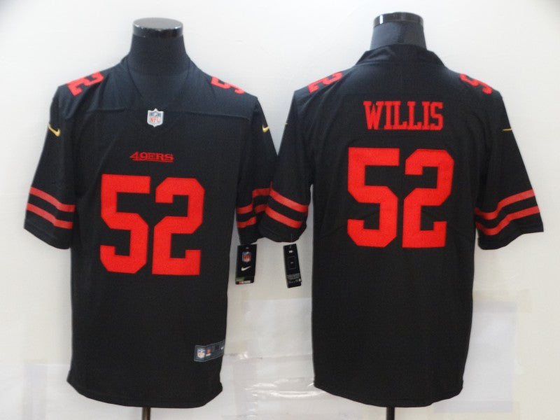 Men’s San Francisco 49ers Patrick Willis #52 Black Jersey