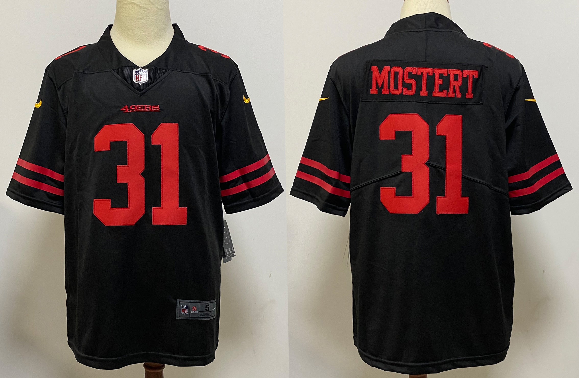 Men’s San Francisco 49ers Raheem Mostert #31 Black Jersey