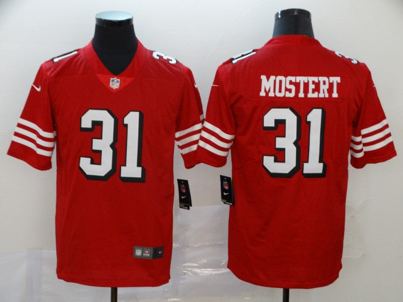 Men’s San Francisco 49ers Raheem Mostert #31 Red Jersey