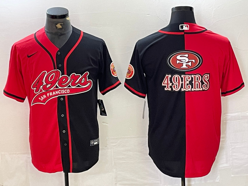 Men’s San Francisco 49ers Red/Black Jersey Joint Edition