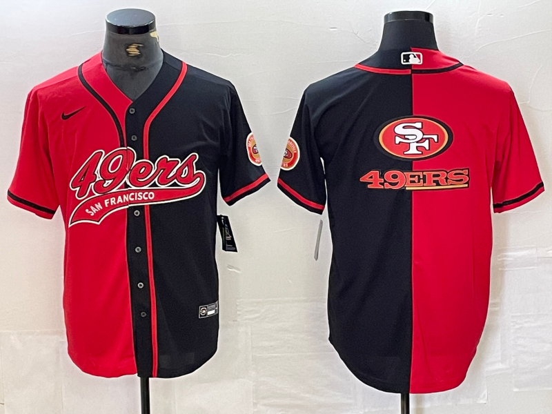Men’s San Francisco 49ers Red/Black Jersey Joint Edition