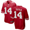Mens San Francisco 49ers Retired Player #14 Y. A. Tittle Nike Scarlet Vapor Limited Player Jersey