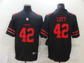 Men’s San Francisco 49ers Retired Player #42 Ronnie Lott Nike Black Alternate Vapor Limited Player Jersey
