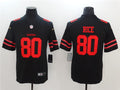 Men’s San Francisco 49ers Retired Player #80 Jerry Rice Nike Black Alternate Vapor Limited Player Jersey