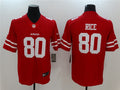 Men’s San Francisco 49ers Retired Player #80 Jerry Rice Nike Scarlet Vapor Limited Player Jersey