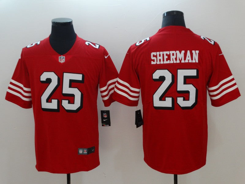 Men’s San Francisco 49ers Richard Sherman #25 Red Jersey