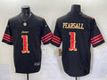 Men’s San Francisco 49ers Ricky Pearsall #1 Black 2025 Rivalries Collection Jersey