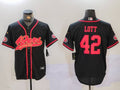 Men’s San Francisco 49ers Ronnie Lott #42 Black Jersey