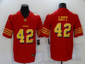 Men’s San Francisco 49ers Ronnie Lott #42 Red Jersey