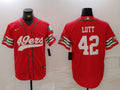 Men’s San Francisco 49ers Ronnie Lott #42 Scarlet Jersey