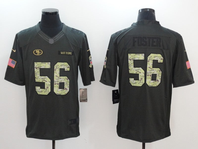 Men’s San Francisco 49ers Ruben Foster #56 Army Green Jersey