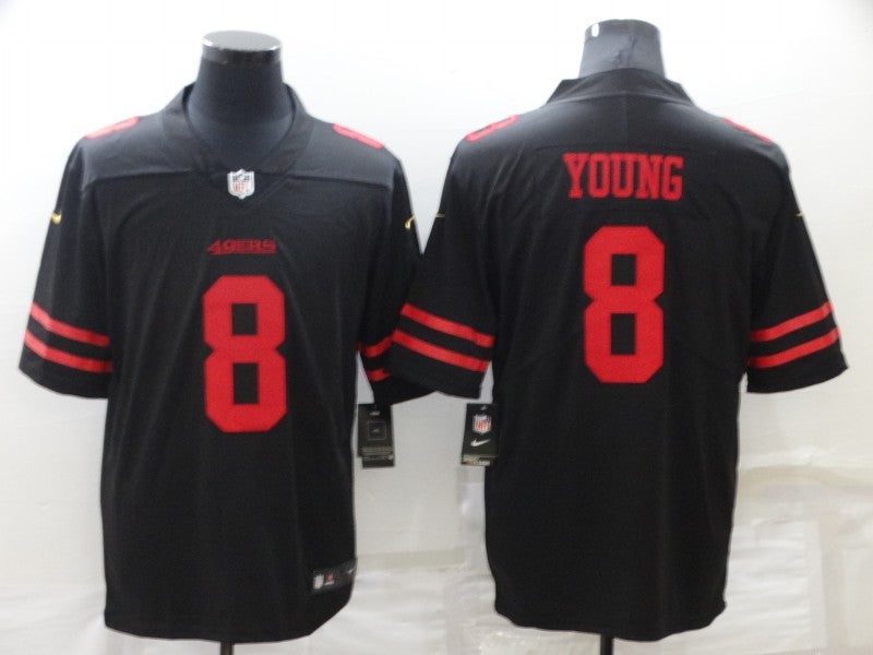 Men’s San Francisco 49ers Steve Young #8 Black Jersey