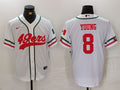 Men’s San Francisco 49ers Steve Young #8 White Jersey