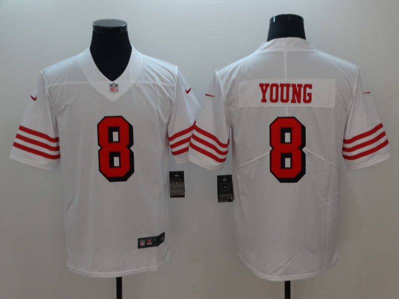 Men’s San Francisco 49ers Steve Young #8 White Jersey