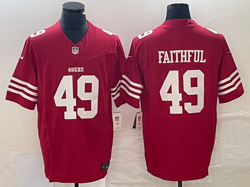 Men’s San Francisco 49ers The Faithful #49 Scarlet Vapor F.U.S.E. Limited Jersey