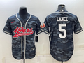 Men’s San Francisco 49ers Trey Lance #5 Grey Camouflage Jersey Joint Edition