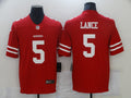 Men’s San Francisco 49ers Trey Lance #5 Red Jersey