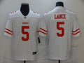 Men’s San Francisco 49ers Trey Lance #5 White Jersey