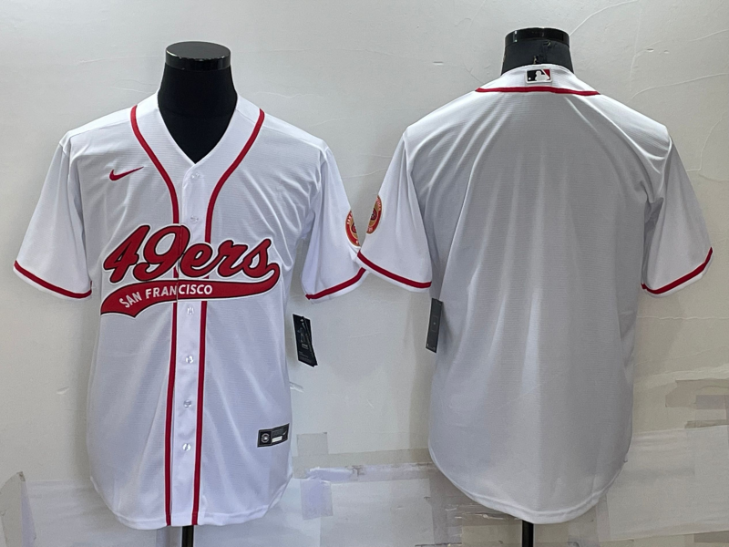 Men’s San Francisco 49ers White Blank Jersey