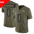 Men’s Seattle Seahawks #0 DeMarcus Lawrence 2025 Salute to Service Limited Jersey – Olive