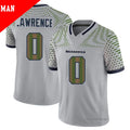 Men’s Seattle Seahawks #0 DeMarcus Lawrence Wolf Gray Soundwaves Rivalries Collection Vapor F.U.S.E. Limited Jersey