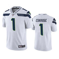 Mens Seattle Seahawks #1 D’Wayne Eskridge Nike White Vapor Limited Jersey