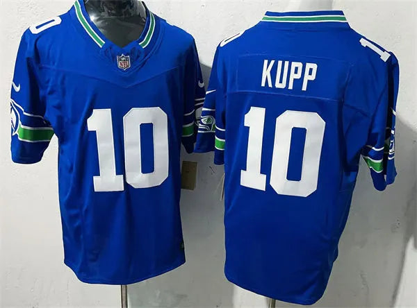 Men’s Seattle Seahawks #10 Cooper Kupp Royal Throwback F.U.S.E. Limited Jersey